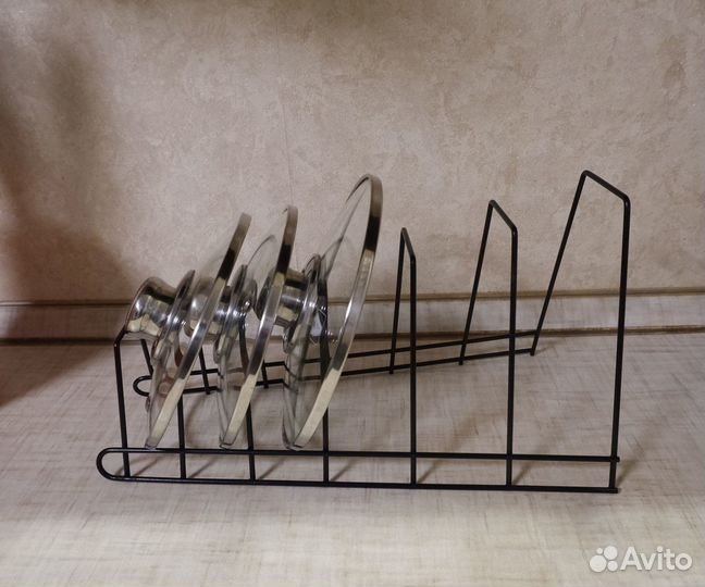 Подставка для крышек настольная (16*18*34) черная