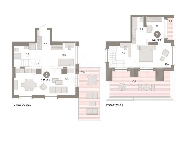 2-к. квартира, 142 м², 8/8 эт.