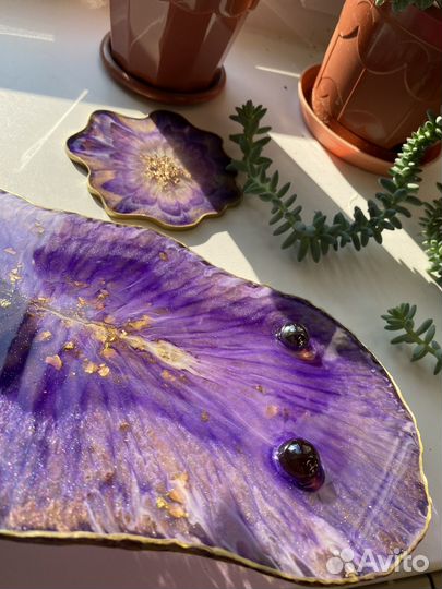 Поднос из эпоксидной смолы