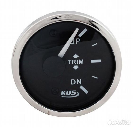 Трим-указатель, черный циферблат, нержавеющий обод
