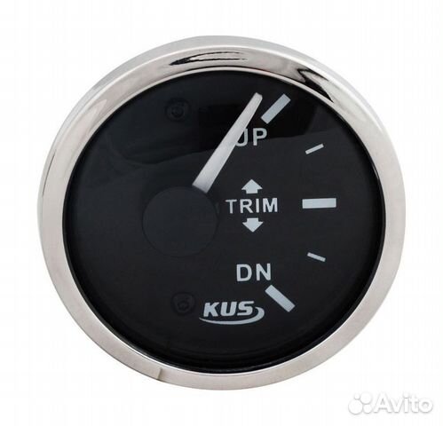 Трим-указатель, черный циферблат, нержавеющий обод