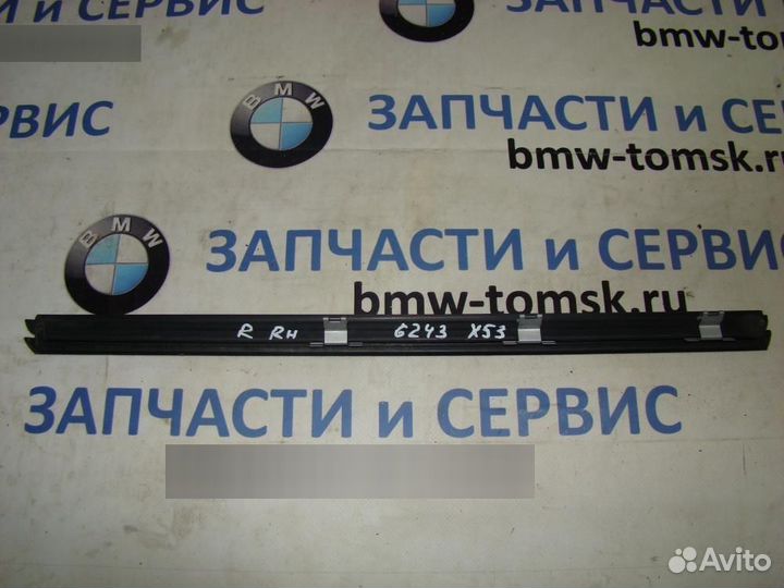 Накладка стекла двери задней правой внутр bmw e53 2005