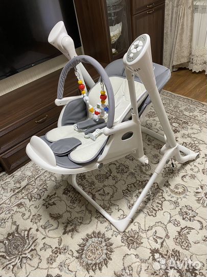 Стульчик для кормления и качеля 2в 1 luxMom