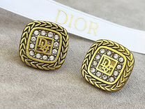 Золотые серьги Dior