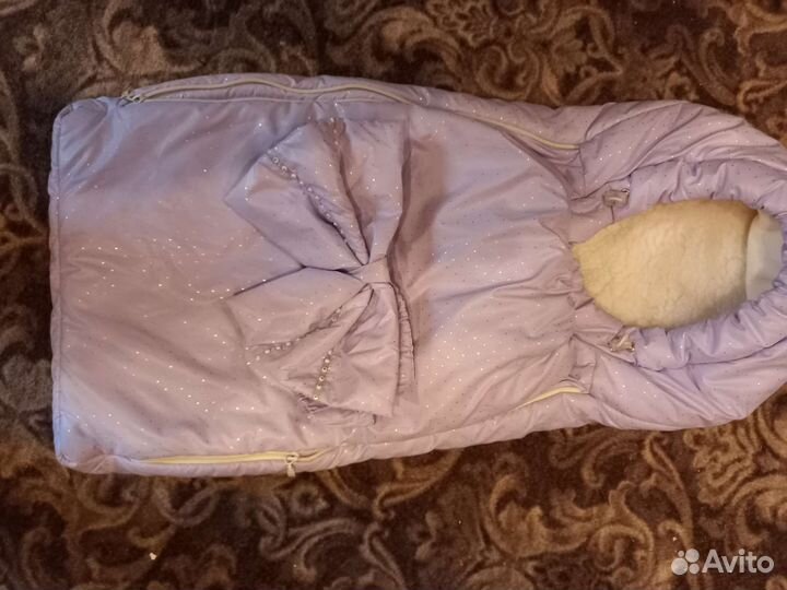 Конверт на выписку для девочки зима