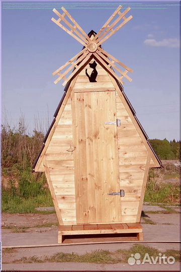 Уличный туалет с декором AIX