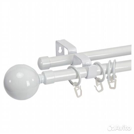 Карниз телескоп. 2-рядный UGO loks 160-300см 16/19