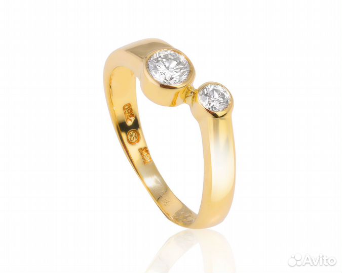 Золотое кольцо с бриллиантами 0.36ct