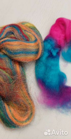 Волокна нейлон, акрил (для валяния)