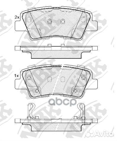 Колодки тормозные дисковые зад PN0538 NiBK