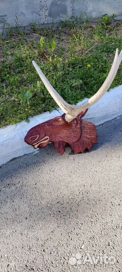 Вешалка рога, ручная работа