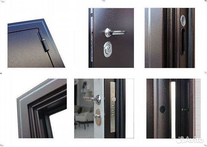 Дверь входная коричневая металлическая