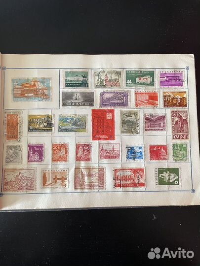 Альбом марок СССР (есть Ленин) + иностр, ок. 300шт