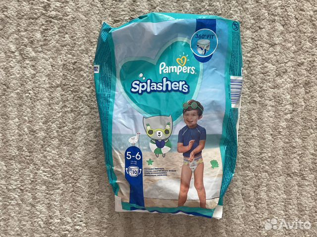 Трусики и шапочка 48-50 для плавания Pampers 5-6