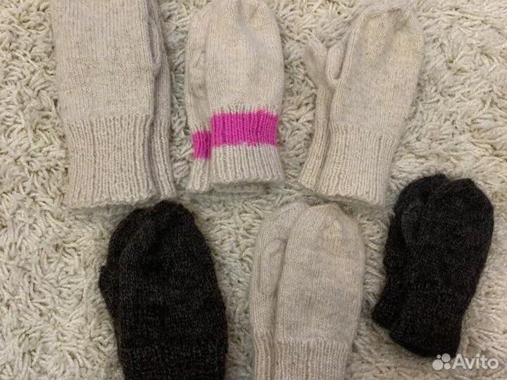Варежки детские шерстяные