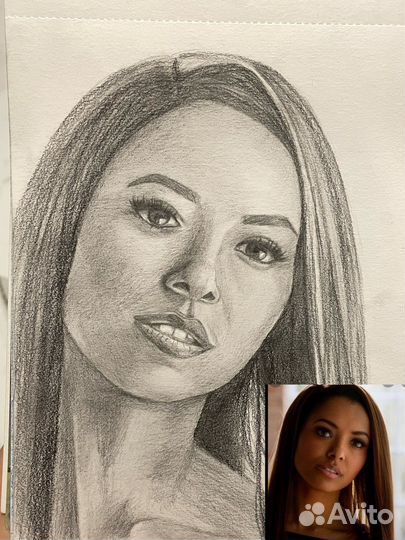 Портрет по фото карандашом