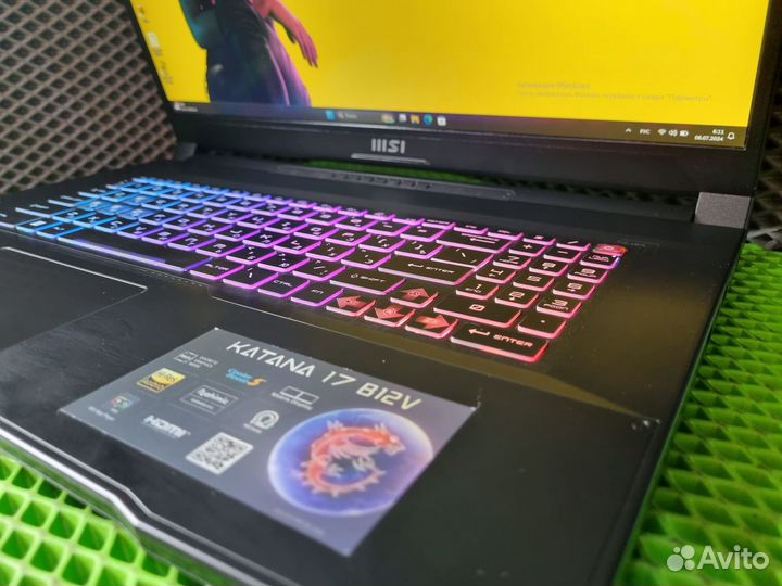 Ноутбук MSI 17,3" Игровой i7 12650H/RTX 4060