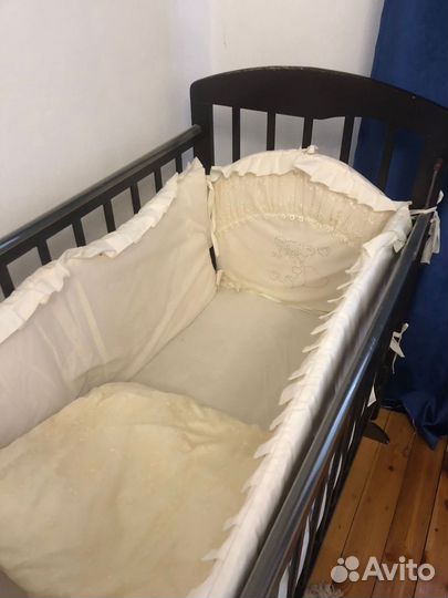 Детская кроватка трансформер с комодом