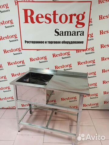 Мойка нержавеющая левая с бортом