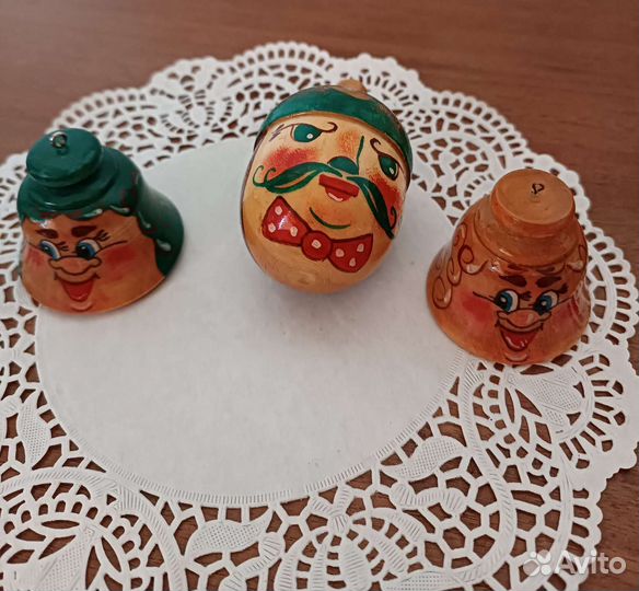 Колокольчики деревянные расписные.Сувениры