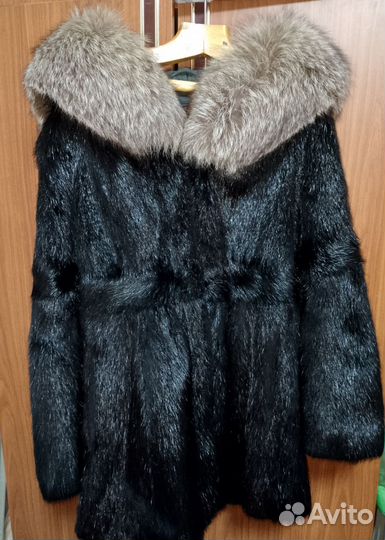 Полушубок стриженная нутрия натуральный мех