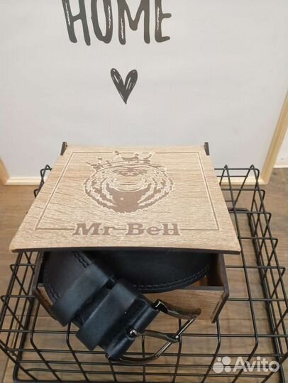 Ремень из натуральной кожи в подарочной упаковке