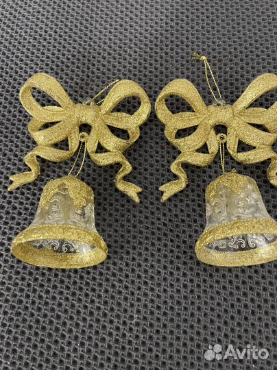 Новогодние колокольчики на елку, стену, стол