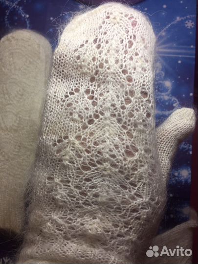 Варежки из козьего пуха