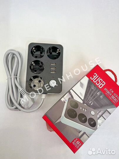 Розетка-удлинитель с USB разъемами