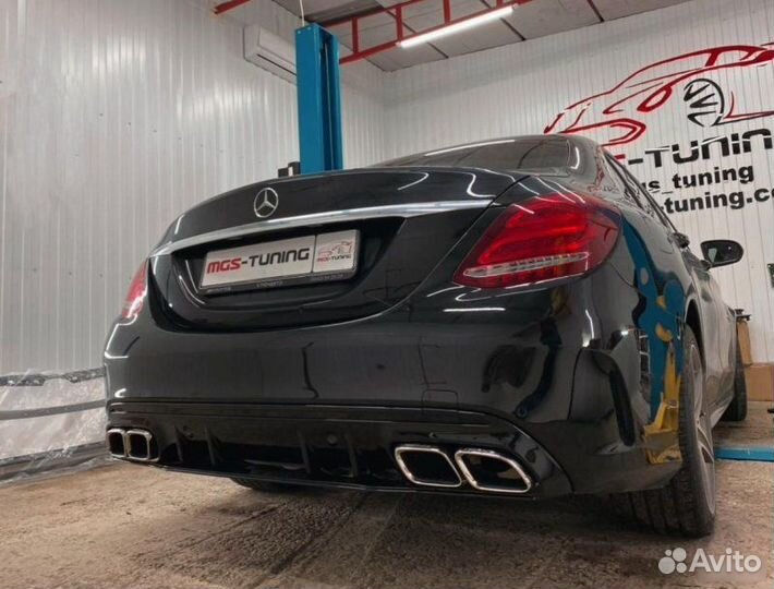 Диффузор + решетка Mercedes C-class w205 C63