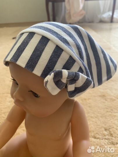 Косынки и панамки хб на малышку 4-12 мес