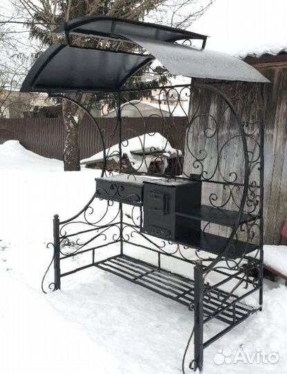 Мангал с крышей