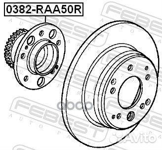 Ступица колеса зад прав/лев 0382raa50r Febest