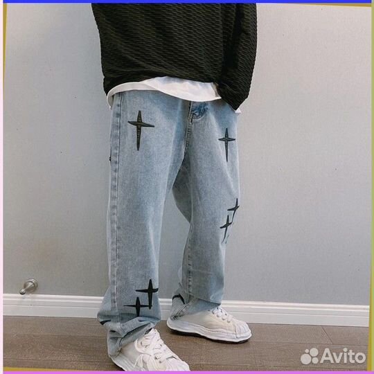 Штаны карго Y2K с крестами (Артикул товара: 32899)