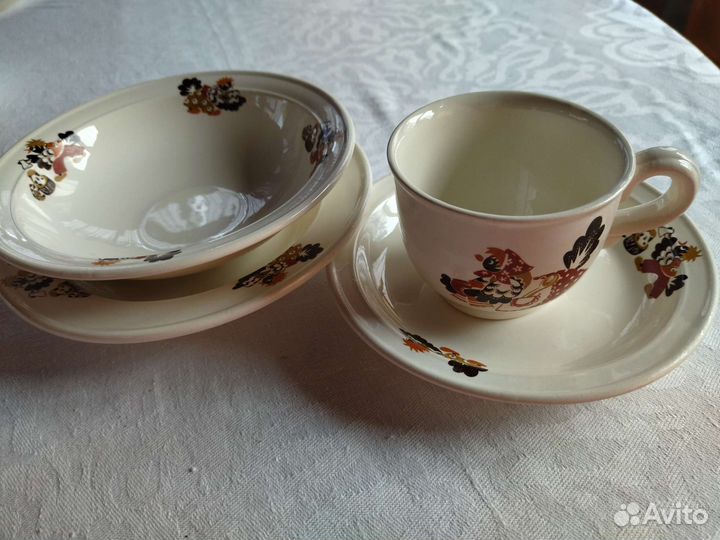 Детская посуда СССР Сорока-белобока зик Конаково