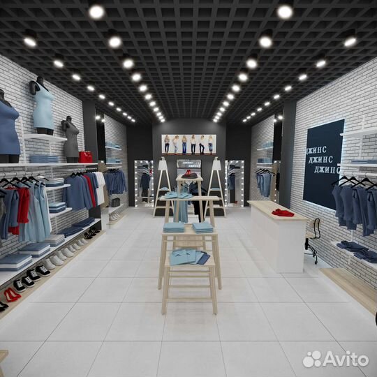 Стеллаж для магазина настенный