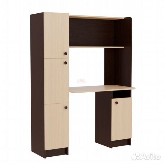 Стол компьютерный с полками омега 2