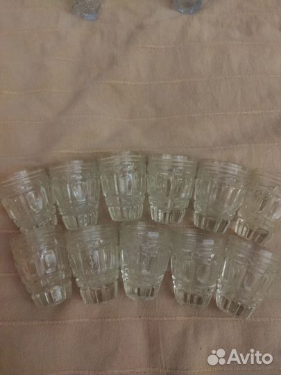 Хрустальные стаканчики, хрустальный рог