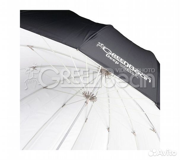 Зонт GreenBean Deep white L 130см белый