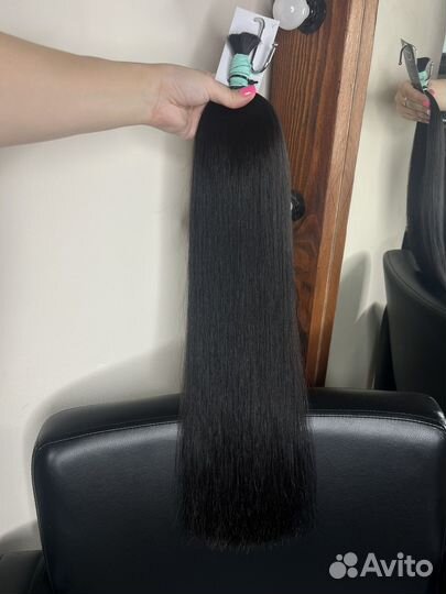 Волосы для наращивания натуральные 60см черные
