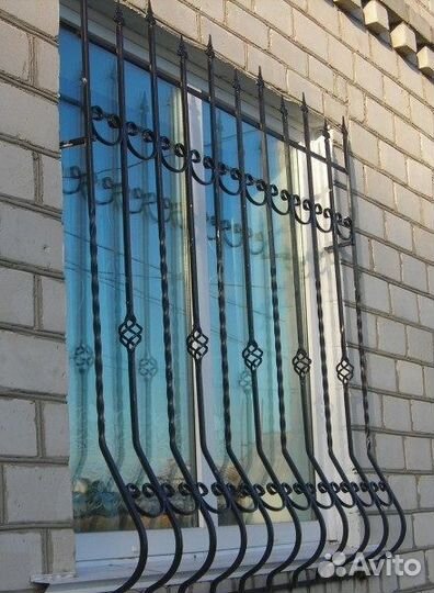 Решетки на окна, лоджии N 1330 кованые