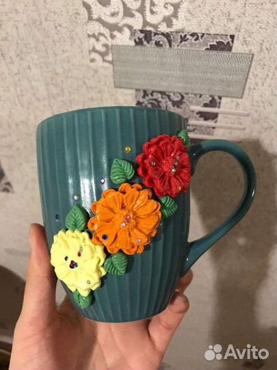 Кружка на подарок, сувенир, ручная работа, глина