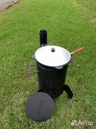 Печь для казана толстостенная