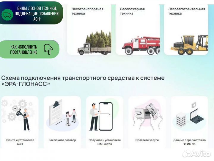 Установка глонасс/GPS для лесной техники