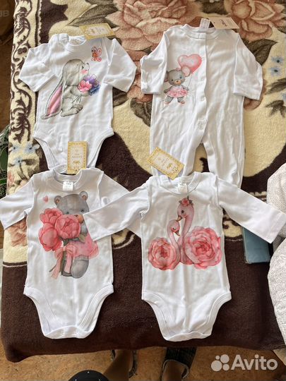 Боди на девочку размер 62