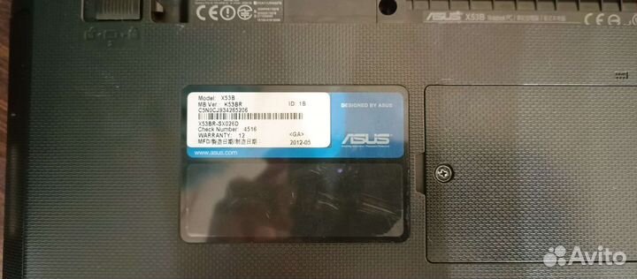 Ноутбук asus на запчасти