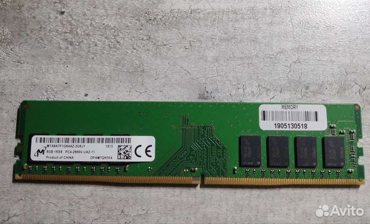 DDR4-2666 dimm Micron MTA8ATF1G64AZ-2G6J1 8Gb