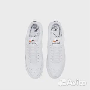 Мужские кожаные кроссовки court vintage белые Nike