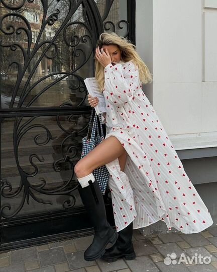 Платье женское в сердечко