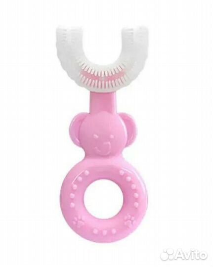 Детская зубная щетка силиконовая, U-образная капа